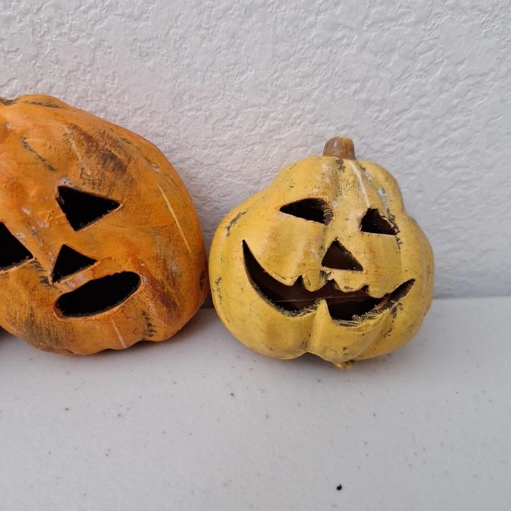 Vtg Inspired Halloween Creepy Pumpkin Heads 3